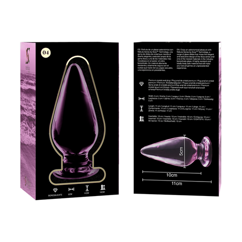 NEBULA SERIES BY IBIZA - MODELO 4 PLUG CRISTAL BOROSILICATO 11 X 5 CM ROSA