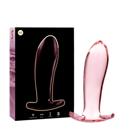 NEBULA SERIES BY IBIZA - MODELO 5 PLUG CRISTAL BOROSILICATO 12.5 X 3.5 CM ROSA