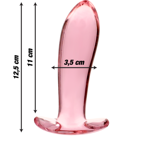 NEBULA SERIES BY IBIZA - MODELO 5 PLUG CRISTAL BOROSILICATO 12.5 X 3.5 CM ROSA