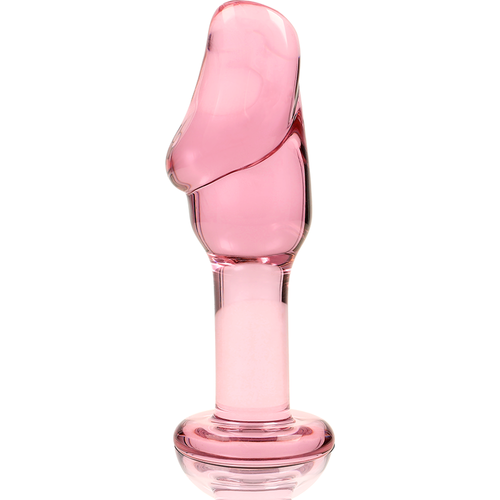 NEBULA SERIES BY IBIZA - MODELO 6 PLUG CRISTAL BOROSILICATO ROSA 12.5 CM -O- 4 CM