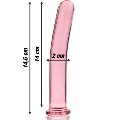 NEBULA SERIES BY IBIZA - MODELO 8 DILDO CRISTAL BOROSILICATO 14.5 X 2 CM ROSA