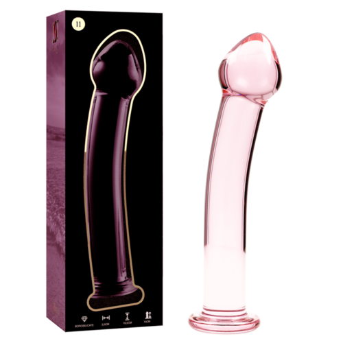 NEBULA SERIES BY IBIZA - MODELO 11 DILDO CRISTAL BOROSILICATO ROSA 16 CM -O- 3 CM