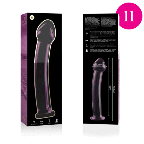 NEBULA SERIES BY IBIZA - MODELO 11 DILDO CRISTAL BOROSILICATO ROSA 16 CM -O- 3 CM