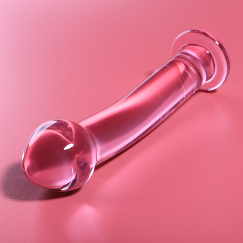 NEBULA SERIES BY IBIZA - MODELO 11 DILDO CRISTAL BOROSILICATO ROSA 16 CM -O- 3 CM