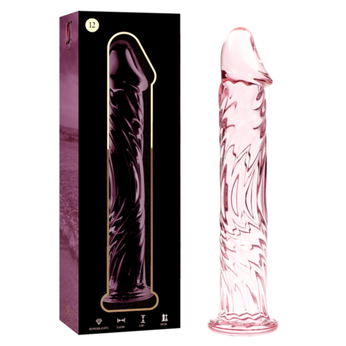 NEBULA SERIES BY IBIZA - MODELO 12 DILDO CRISTAL BOROSILICATO ROSA 17 CM -O- 3.5 CM