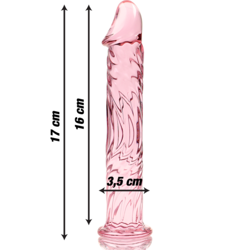 NEBULA SERIES BY IBIZA - MODELO 12 DILDO CRISTAL BOROSILICATO 17 X 3.5 CM ROSA