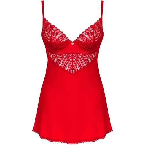 OBSESSIVE - INGRIDIA CHEMISE & TANGA ROJO M/L