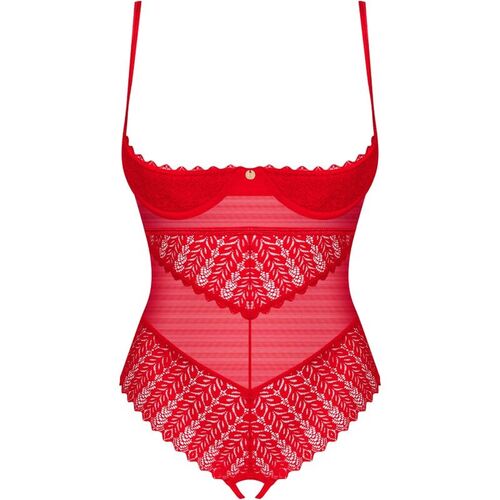 OBSESSIVE - INGRIDIA CROTCHLESS TEDDY ROJO M/L