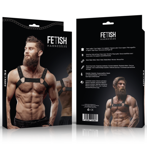 FETISH SUBMISSIVE ATTITUDE - ARNÉS DEPORTIVO AJUSTABLE NEOPRENO PECHO HOMBRE