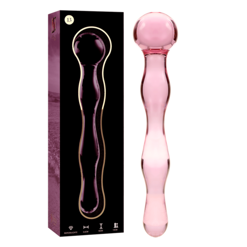 NEBULA SERIES BY IBIZA - MODELO 13 DILDO CRISTAL BOROSILICATO 18 X 3.5 CM ROSA