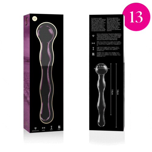 NEBULA SERIES BY IBIZA - MODELO 13 DILDO CRISTAL BOROSILICATO ROSA 18 CM -O- 3.5 CM