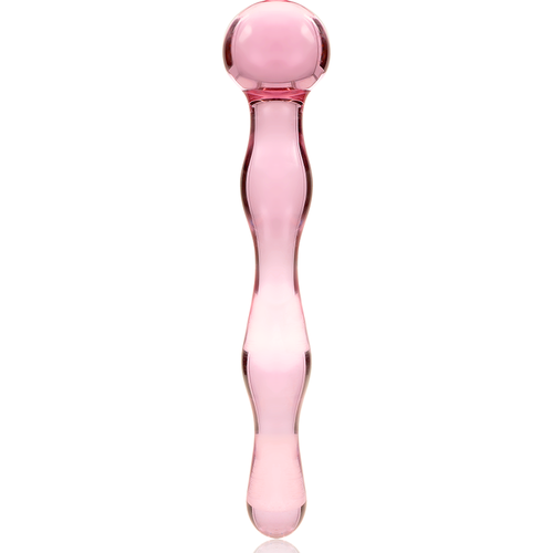 NEBULA SERIES BY IBIZA - MODELO 13 DILDO CRISTAL BOROSILICATO ROSA 18 CM -O- 3.5 CM
