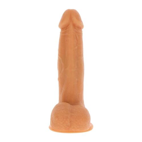 GET REAL - DILDO VIBRADOR CON BOLAS GIRATORIAS NATURAL