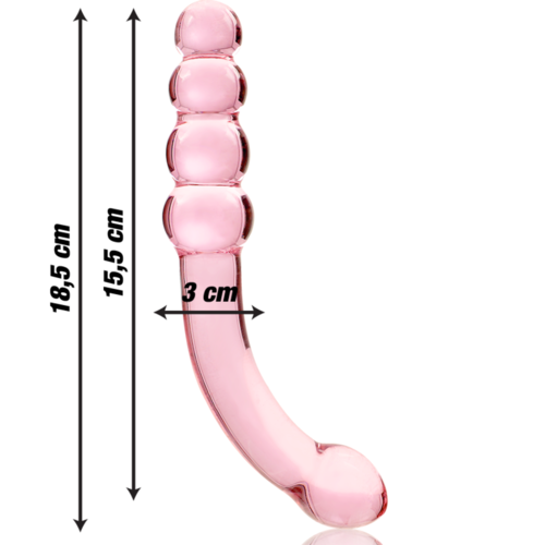 NEBULA SERIES BY IBIZA - MODELO 14 DILDO CRISTAL BOROSILICATO 18.5 X 3 CM ROSA