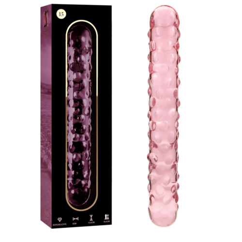 NEBULA SERIES BY IBIZA - MODELO 15 DILDO CRISTAL BOROSILICATO 18.5 X 3 CM ROSA