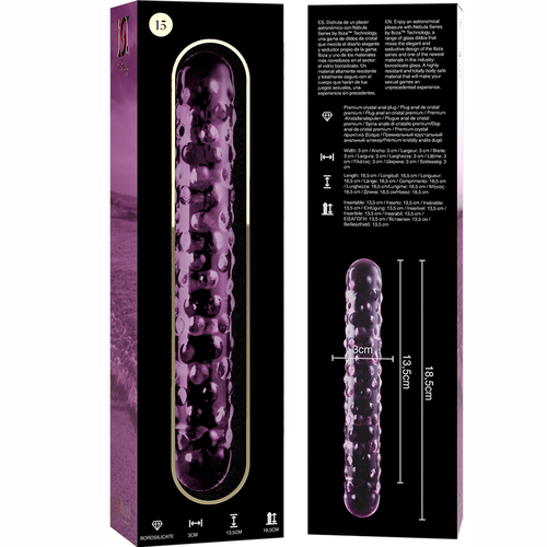 NEBULA SERIES BY IBIZA - MODELO 15 DILDO CRISTAL BOROSILICATO 18.5 X 3 CM ROSA