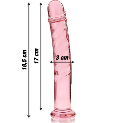 NEBULA SERIES BY IBIZA - MODELO 16 DILDO CRISTAL BOROSILICATO 18.5 X 3 CM ROSA