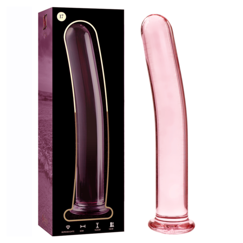 NEBULA SERIES BY IBIZA - MODELO 17 DILDO CRISTAL BOROSILICATO ROSA 18.5 CM -O- 3 CM