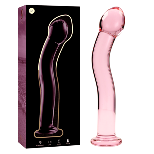 NEBULA SERIES BY IBIZA - MODELO 18 DILDO CRISTAL BOROSILICATO 18.5 X 3.5 CM ROSA