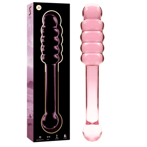 NEBULA SERIES BY IBIZA - MODELO 20 DILDO CRISTAL BOROSILICATO 20.5 X 3 CM ROSA