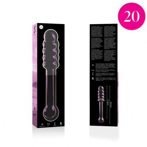 NEBULA SERIES BY IBIZA - MODELO 20 DILDO CRISTAL BOROSILICATO ROSA 20.5 CM -O- 3 CM