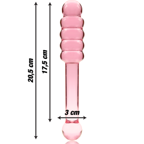 NEBULA SERIES BY IBIZA - MODELO 20 DILDO CRISTAL BOROSILICATO 20.5 X 3 CM ROSA