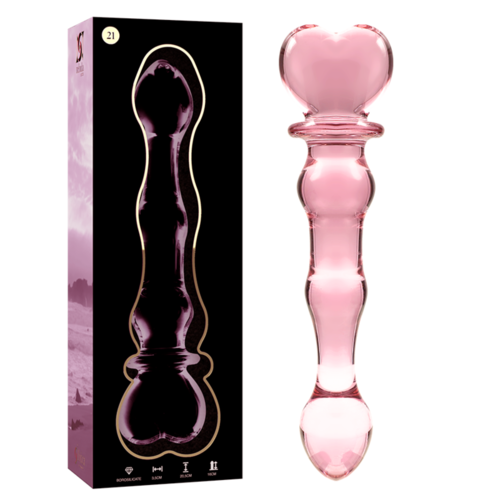 NEBULA SERIES BY IBIZA - MODELO 21 DILDO CRISTAL BOROSILICATO 20.5 X 3.5 CM ROSA