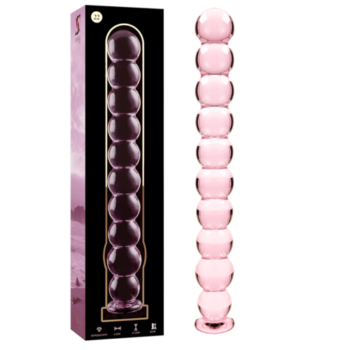 NEBULA SERIES BY IBIZA - MODELO 22 DILDO CRISTAL BOROSILICATO 21.5 X 2.5 CM ROSA