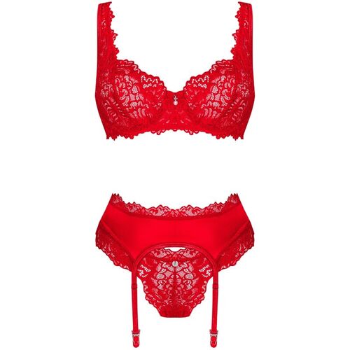 OBSESSIVE - AMOR CHERRIS SET 3 PIEZAS L/XL