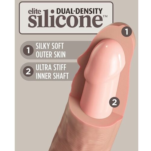 KING COCK - ELITE DILDO REALISTICO SILICONA 20.3 CM