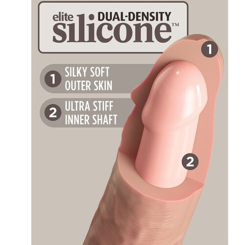 KING COCK ELITE - DILDO REALISTICO SILICONA 25.4 CM