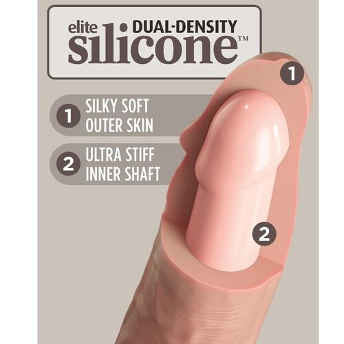 KING COCK ELITE - DILDO REALISTICO VIBRADOR & SILICONA 15.2 CM