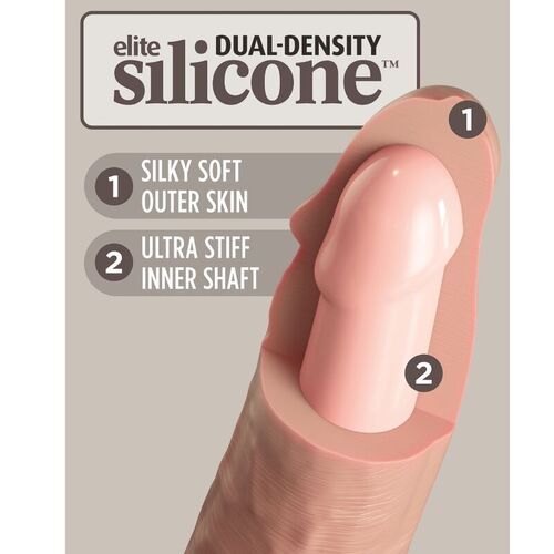 KING COCK ELITE - ARNES AJUSTABLE PARA PRINCIPIANTES CON DILDO 15.2 CM